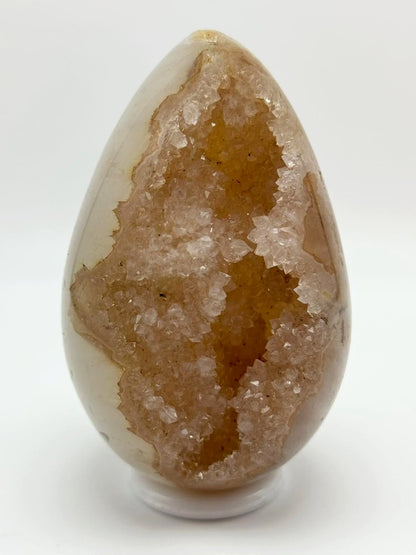 Agate Egg with Caramel Quartz