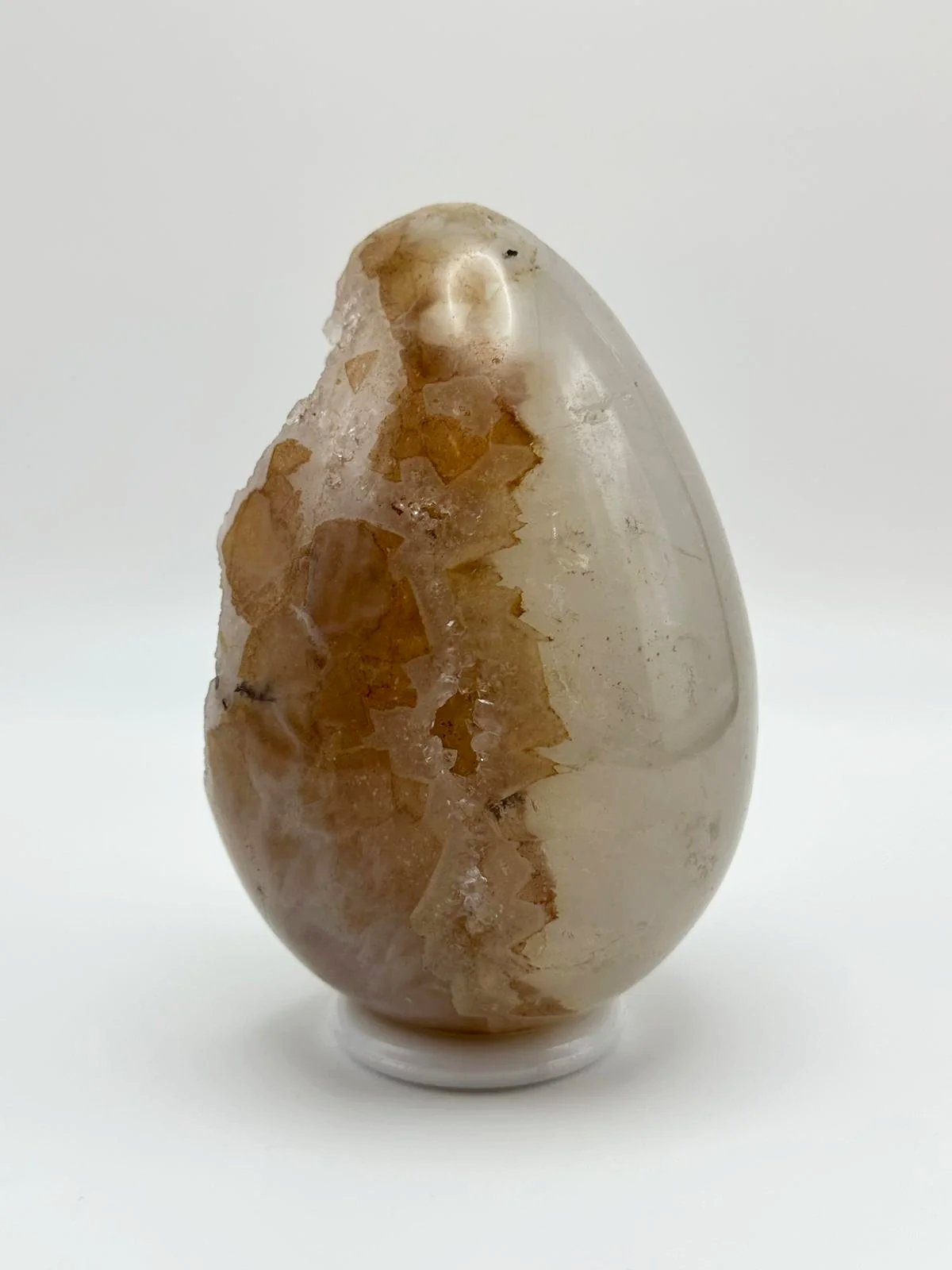 Agate Egg with Caramel Quartz