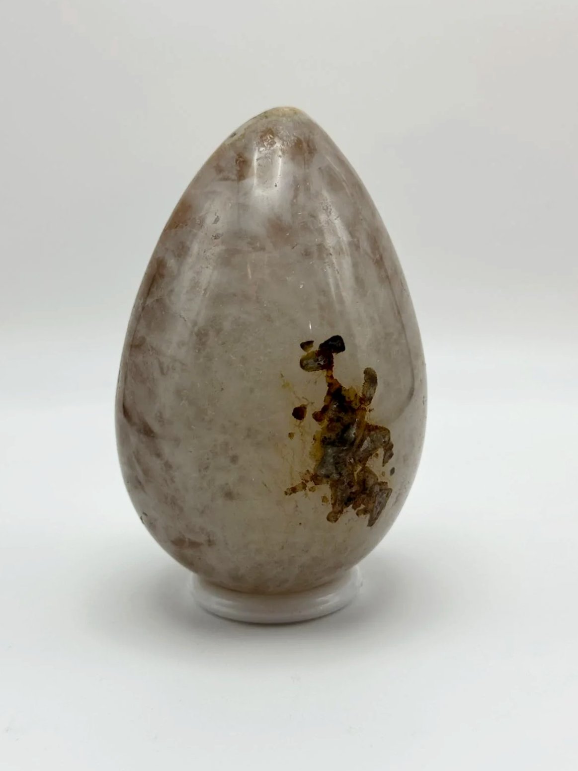 Agate Egg with Caramel Quartz