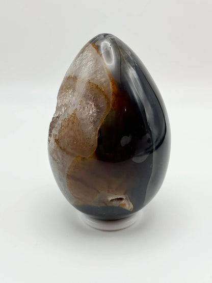 Agate Egg with Ancestral Earth Quartz