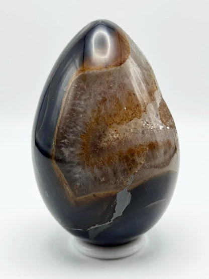 Agate Egg with Ancestral Earth Quartz