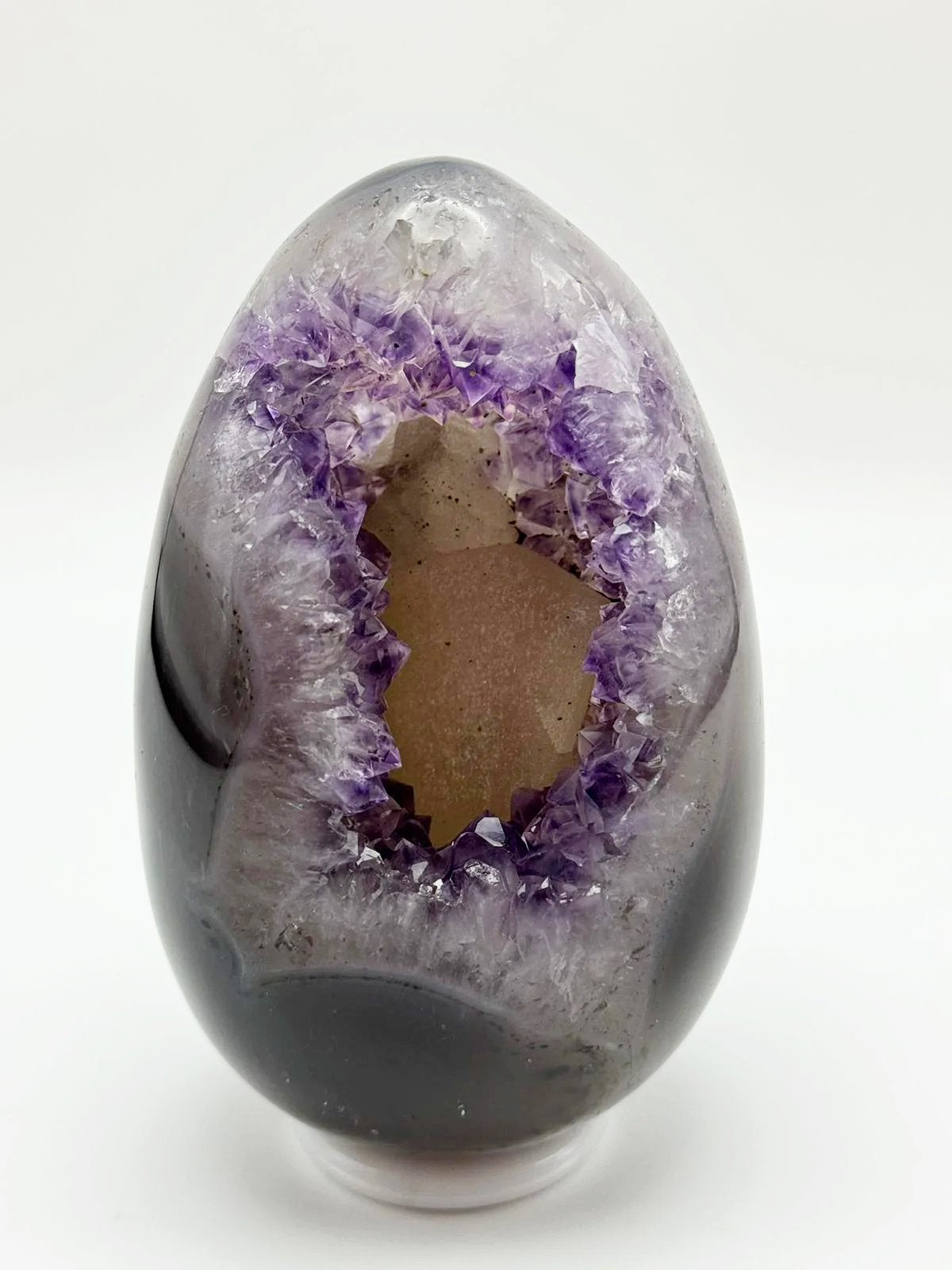 Amethyst Egg with Dawnglow Calcite