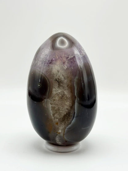 Amethyst Egg with Dawnglow Calcite