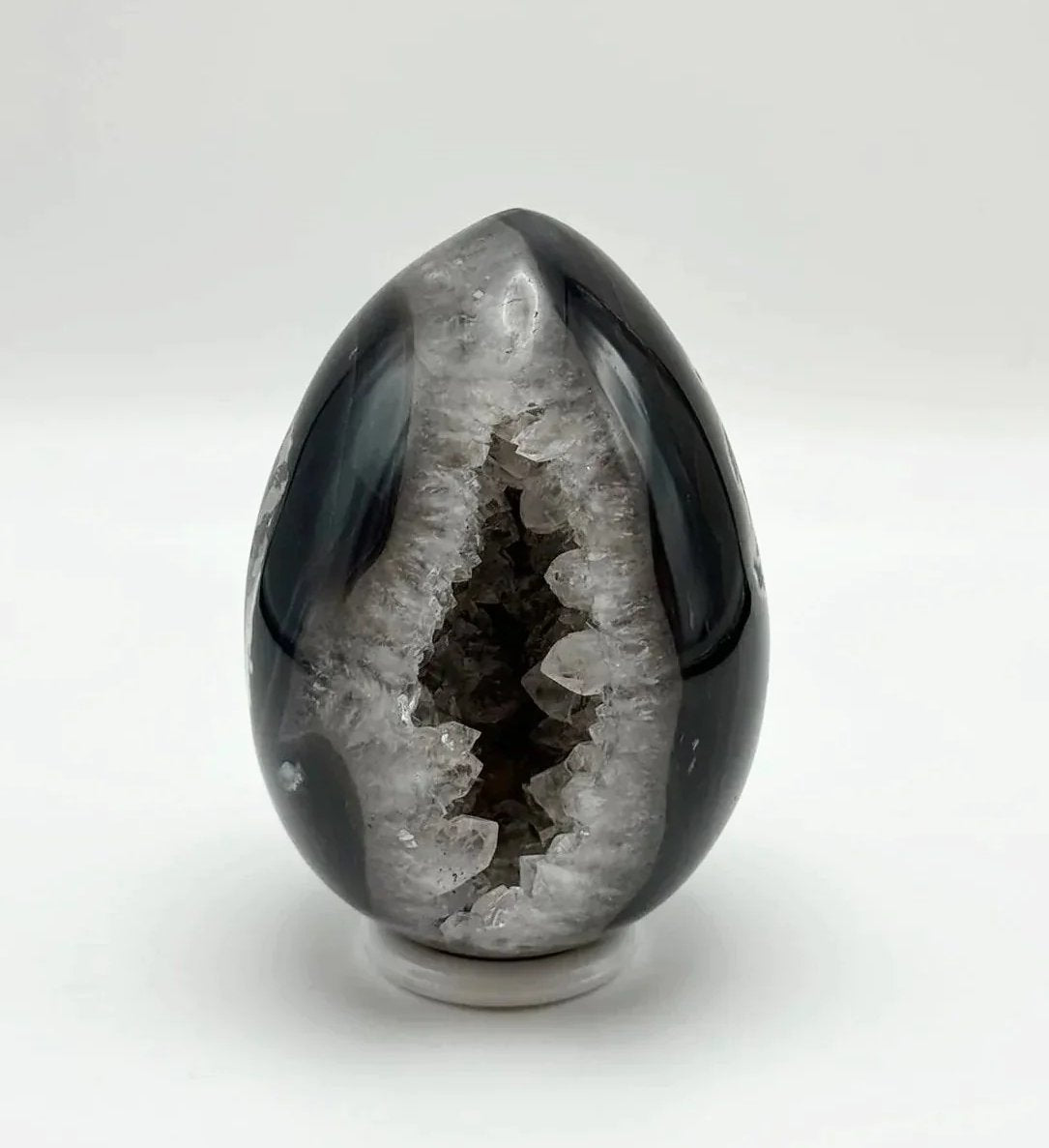 Agate and Midnight Star Quartz Egg