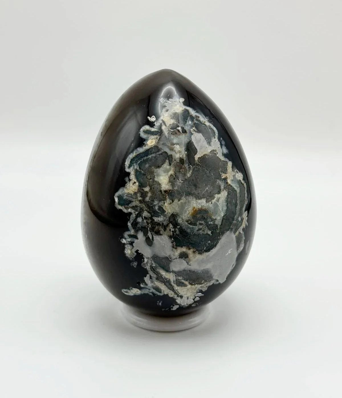 Agate and Midnight Star Quartz Egg