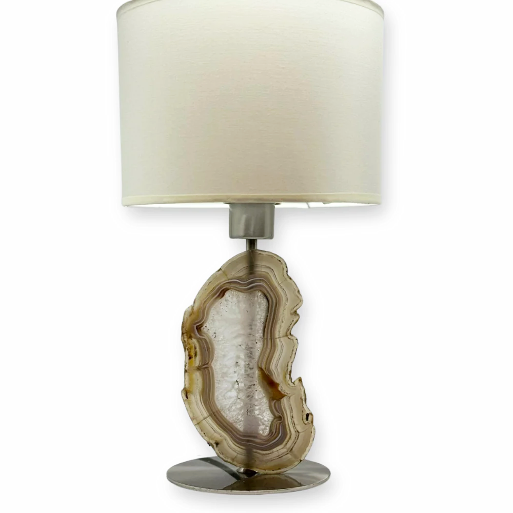 Agate lamp in light tones